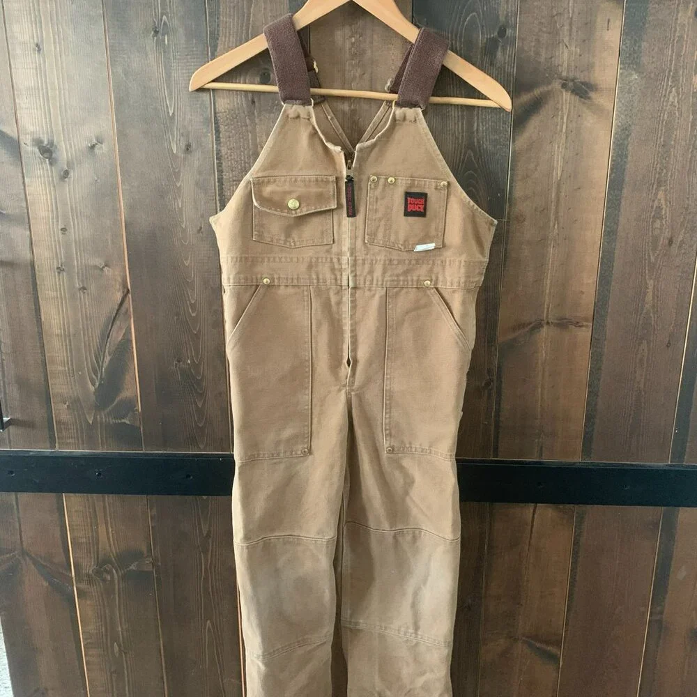 Tough Duck Unlined Bib Overall Youth Size M - Picture 1 of 7